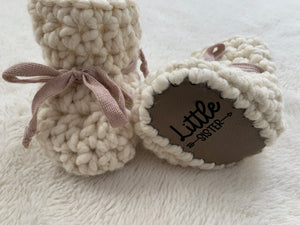 Little Brother/Little Sister Sheepskin Slippers (pre-order)