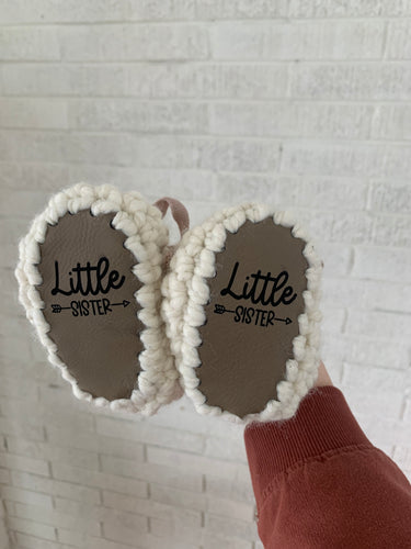 Little Brother/Little Sister Sheepskin Slippers (pre-order)