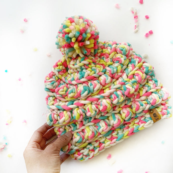 Lux Neon Bobble Beanie.  Made to Order