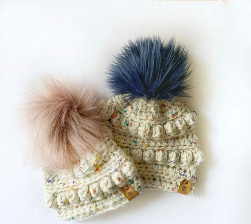 Ready to Ship Rainbow Sprinkles Bobble Beanies