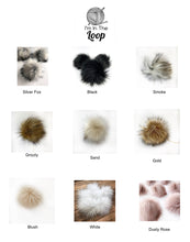 Load image into Gallery viewer, Ready to ship  Midnight  Blue Bobble Beanies