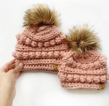 Load image into Gallery viewer, Ready to ship Light Pink Bobble Beanie