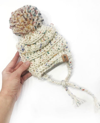 Choose your Colour Ear Flap Bobble Beanies